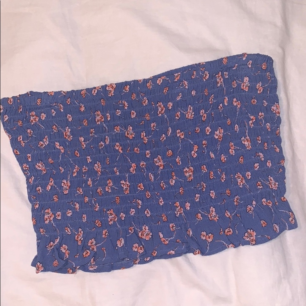 Periwinkle w flowers tube top